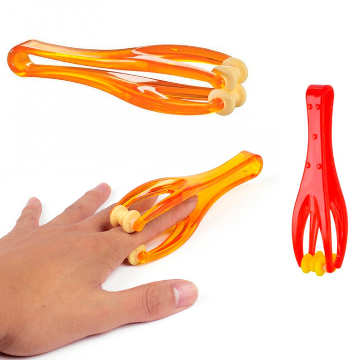 1 Finger Massager Double Rubber Roller Hand Blood Circulation Tool Stress Relief