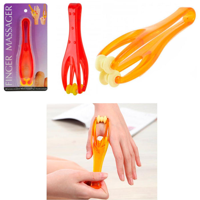 1 Finger Massager Double Rubber Roller Hand Blood Circulation Tool Stress Relief