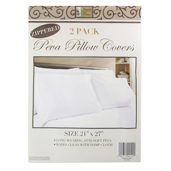 24 White Hotel Pillow Plastic Cover Case Waterproof Zipper Protector Bed 21 X 27