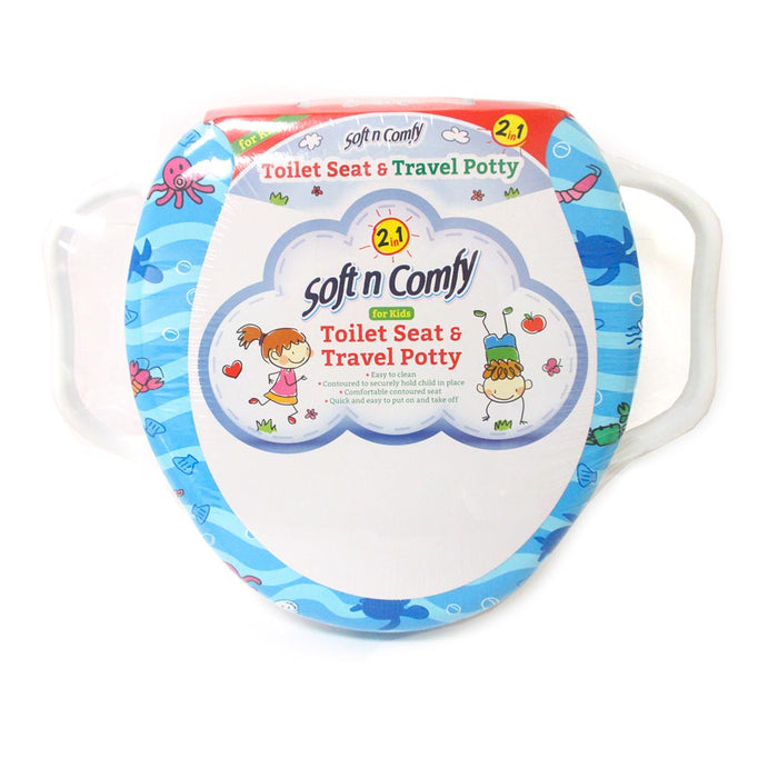 Kids Potty Training Toilet Seat Toddler Chair Soft Cover Pad Travel Portable Fun