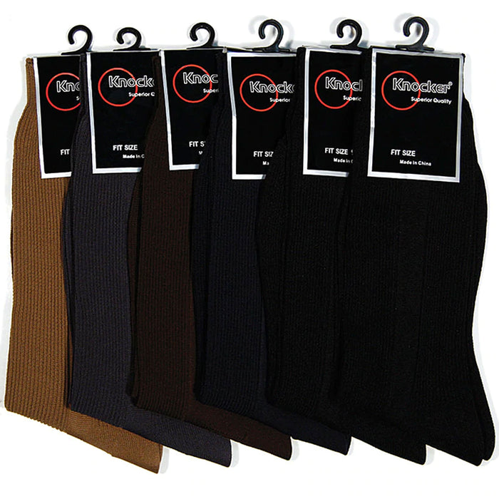 3 Pairs Mens Classic Dress Socks Calf Casual Fashion Crew Solid Multicolor 10-13