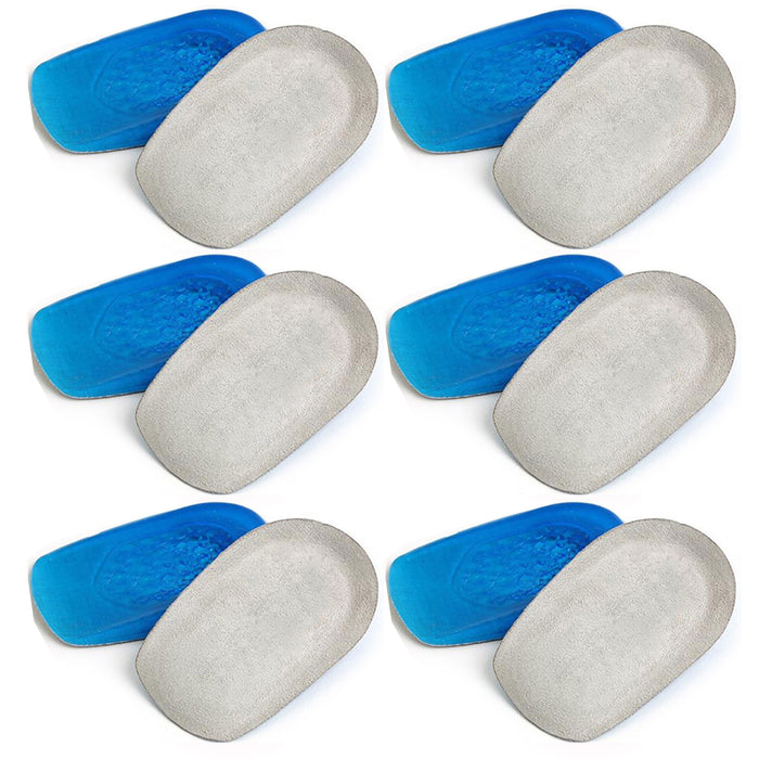 6 Pairs Men's Heel Support Gel Cushion Massaging Inserts Insole Shoes Sizes 8-13