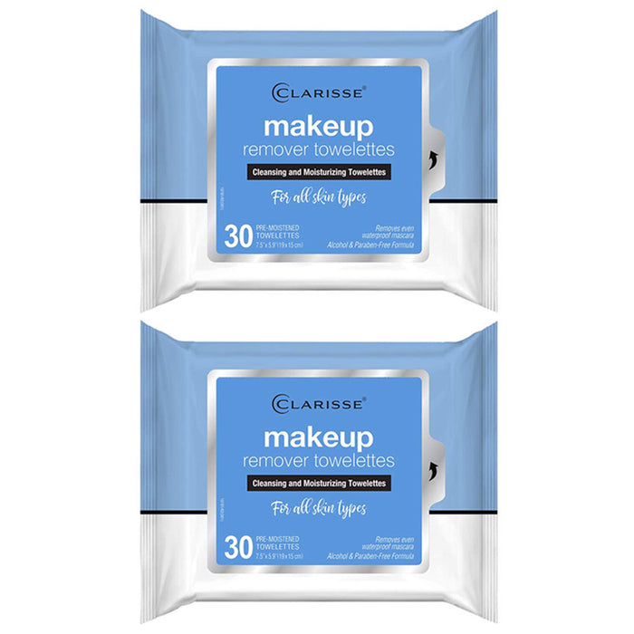 60ct Makeup Remover Cleansing Towelette Wipes Moisturize Cleanse Removes Make Up