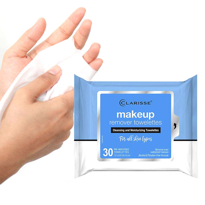 60ct Makeup Remover Cleansing Towelette Wipes Moisturize Cleanse Removes Make Up