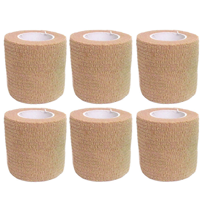 12 Pc 2" x 2yd Self Adhesive Bandage Rolls Elastic Adherent Tape First Aid Wrap