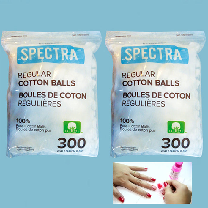 600 Regular Size Pure Cotton Balls Makeup Cosmetics Nail Polish Baby First Aid