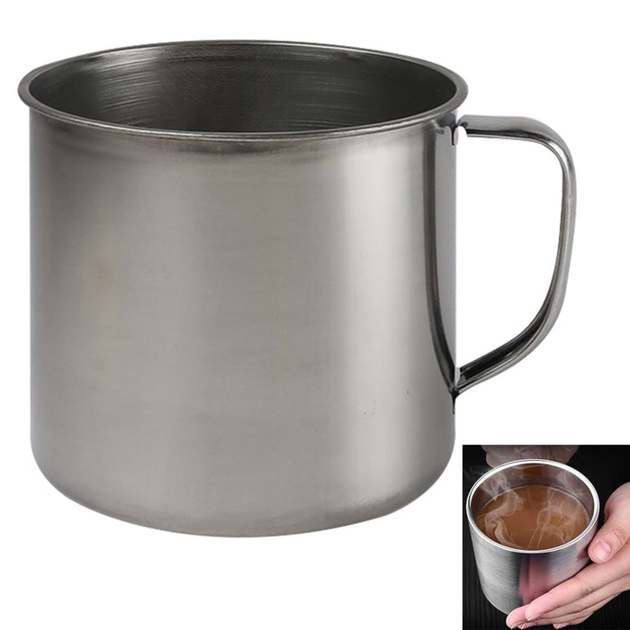 1 Large Stainless Steel Cup Mug Bowl Tumbler 32oz Soup Drink Coffee Camp Travel