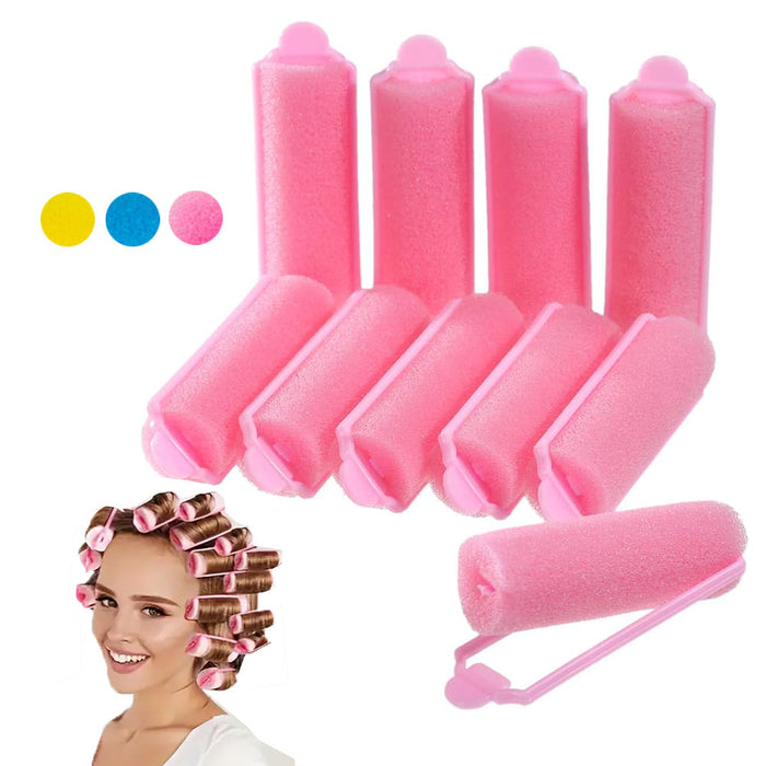 10 Pc Small Foam Hair Rollers Sponge 0.78" Dia. Curls Waves Curlers Style Beauty