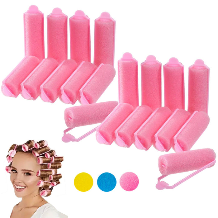 20 Pc Foam Sponge Hair Rollers Small 0.78" Dia. Curls Waves Curlers Beauty Salon