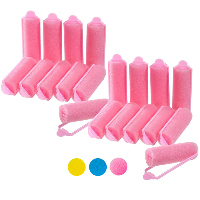 20 Pc Foam Sponge Hair Rollers Small 0.78" Dia. Curls Waves Curlers Beauty Salon