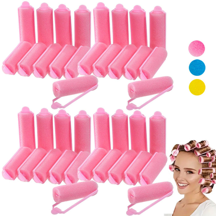 40 Pc Soft Hair Rollers Foam Sponge Small 0.78" Dia. Curls Waves Curlers Salon