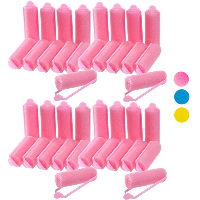 40 Pc Soft Hair Rollers Foam Sponge Small 0.78" Dia. Curls Waves Curlers Salon