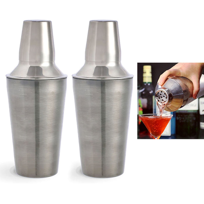 2 PC Stainless Steel Jigger Set Double Cocktail Measure Mixing Drinks Bar Shots