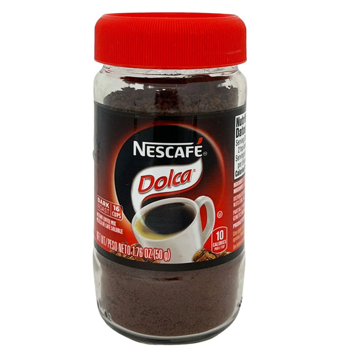 1 Jar Nescafe Dark Roast Instant Coffee Mix 50g Dolca Caramel Flavor Ground Cafe