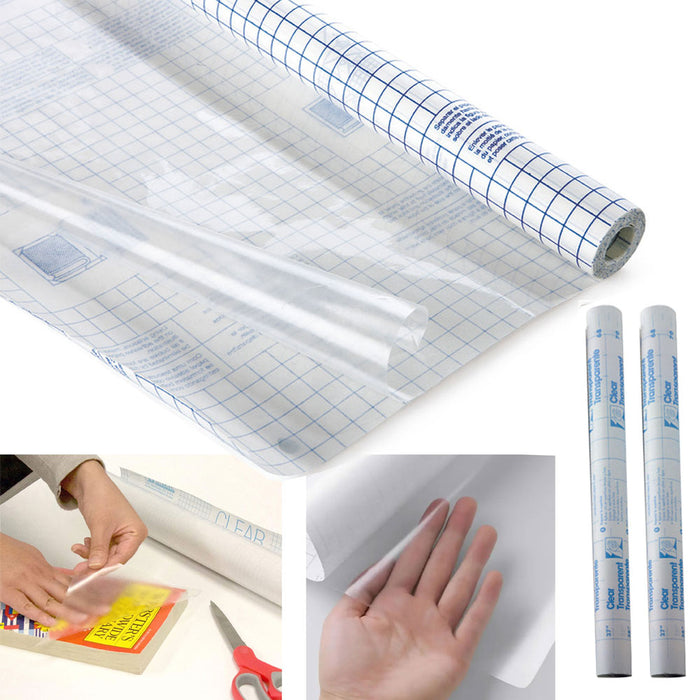 2 Rolls Clear Cover Transparent Matte Covering Self Adhesive Peel Stick Film 5FT