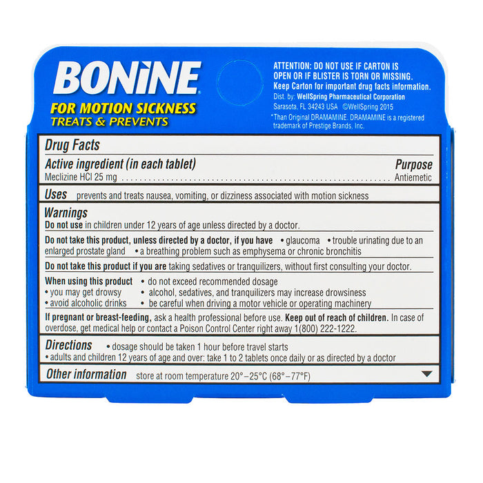 4 Pk Bonine Motion Sickness Chewable Tablets Raspberry Flavor Relief  Prevention