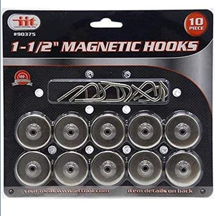 10 Pc Magnetic Hooks 1 1/2 Heavy Duty 8lb Capacity Refrigerator Kitchen Garage