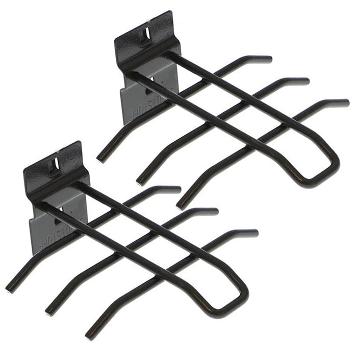 2 Pc Mounted Steel Multi Tool Rack Bar Holder Workshop Organizer Storage Hanger