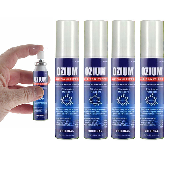 4 Ozium Air Sanitizer Freshener Odor Eliminator Original Fragrance Aroma 0.08oz
