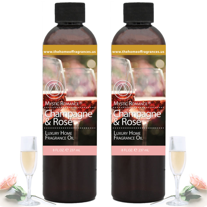 2 X Premium Fragrance Oil Champagne Rose Aroma Burner Aromatherapy Diffuser 8oz