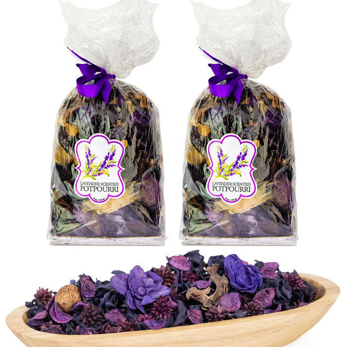 2 Bags Lavender Scent Potpourri 6oz Petals Dried Flower Bowl Vase Wedding Decor