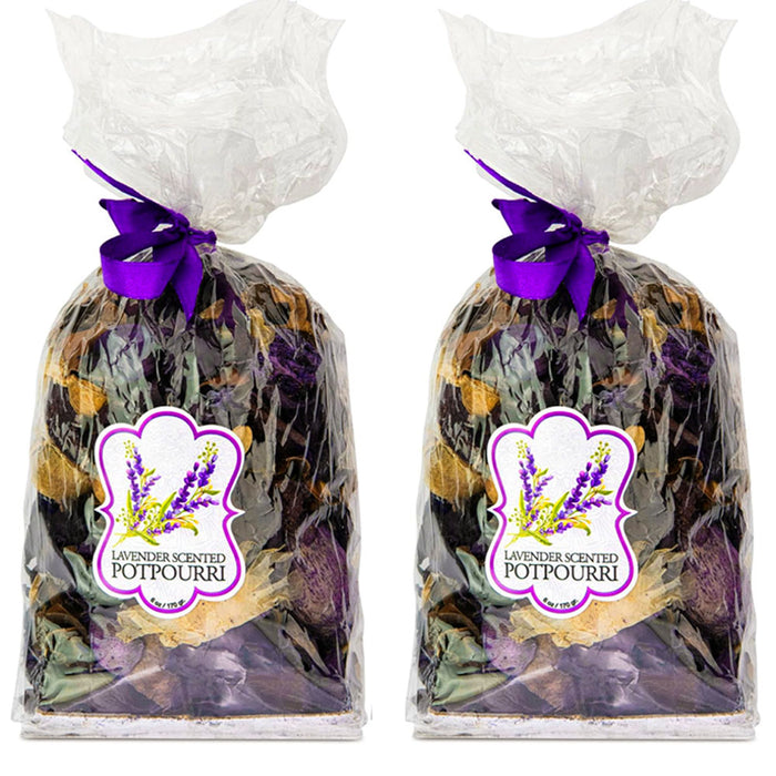 2 Bags Lavender Scent Potpourri 6oz Petals Dried Flower Bowl Vase Wedding Decor