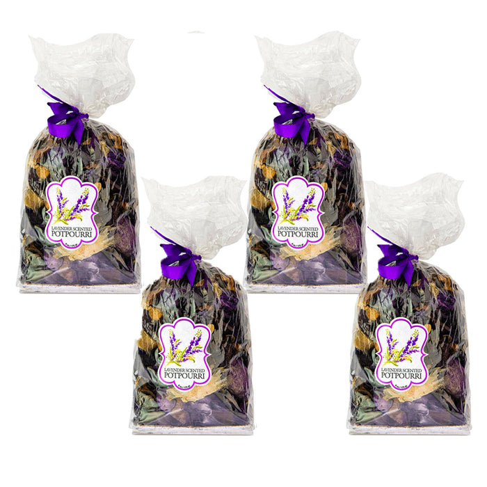 4 Bags Lavender Fragrance Potpourri Scented Vase Filler Decorative Perfume 6 oz