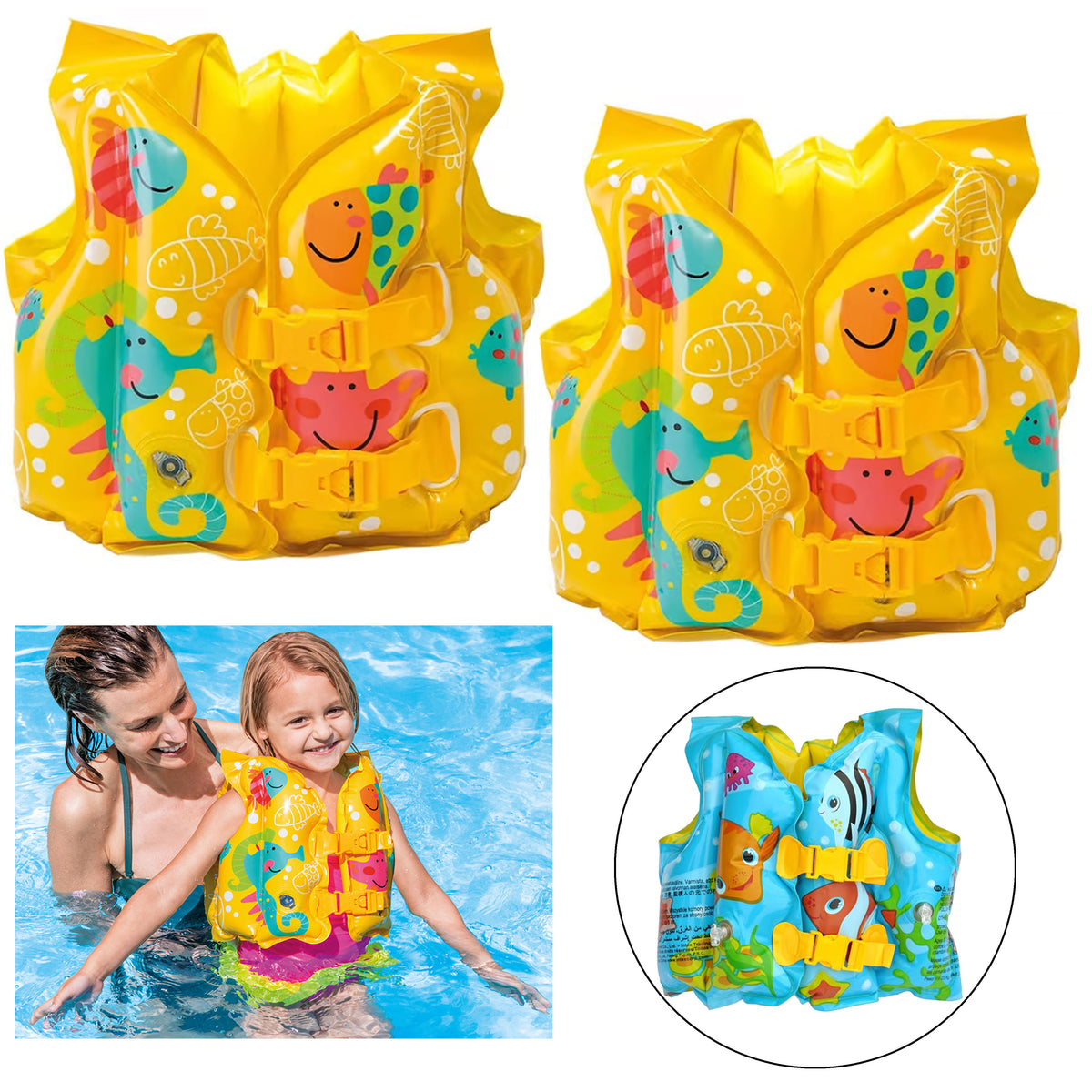 Intex 59661EP Swim Vest Child's Tropical Fish Inflatable Pool Jacket Ages 3- 5