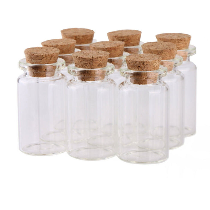 Set of 64 Glass Jars with Cork Lids Mini Jars Party Favors Crafts Baby Shower