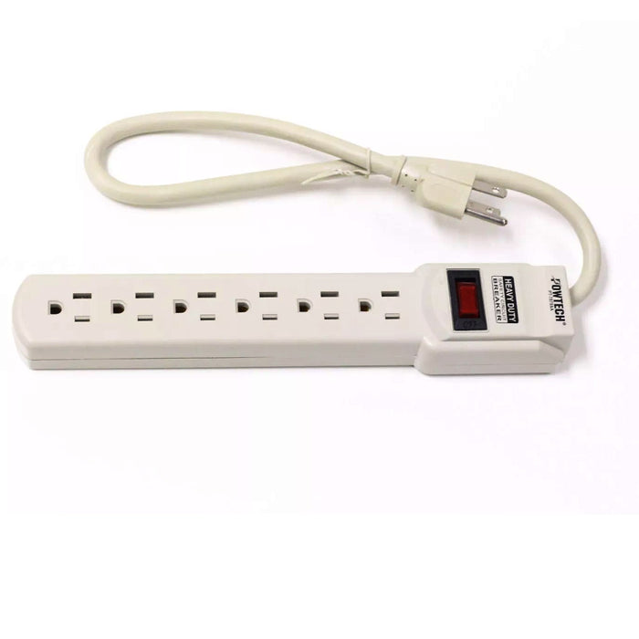 Power Strip 6 Outlet Surge Protector Plug AC Wall Power Strip UL 18" Cord Switch