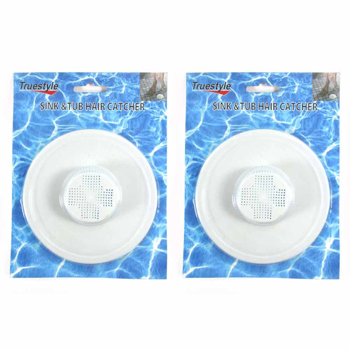 2 Hair Tub Catcher Bath Shower Trap Drain Clean Clogs Filter Cover Bathtub Sink