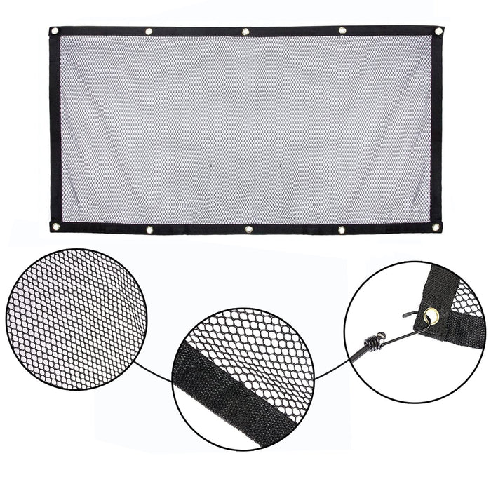 Pet Safety Net Car Truck Suv Van Seat Mesh Dog Barrier Safety Travel Black 24X45