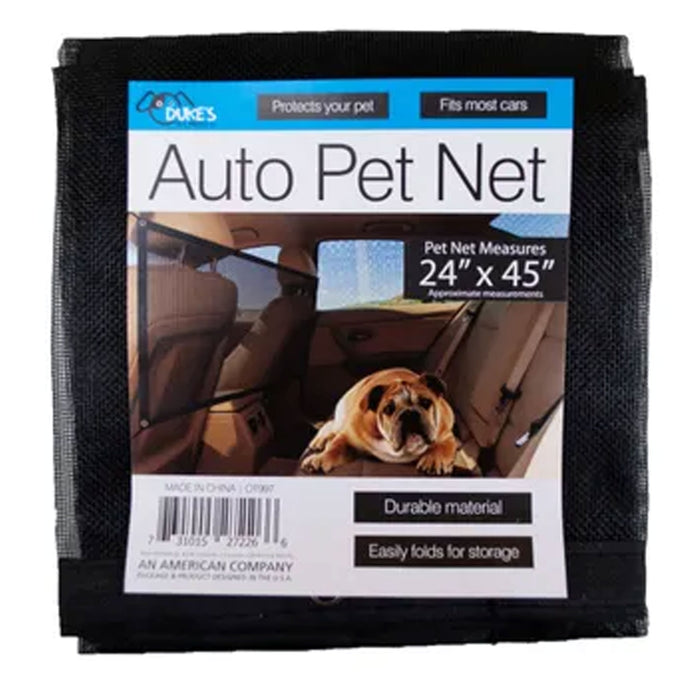 Pet Safety Net Car Truck Suv Van Seat Mesh Dog Barrier Safety Travel Black 24X45