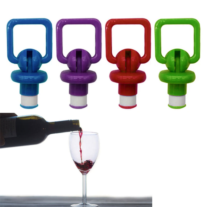 6 Pc Wine Bottle Stopper Keep Fresh Saver Silicone Plug Champagne Cork Sealer