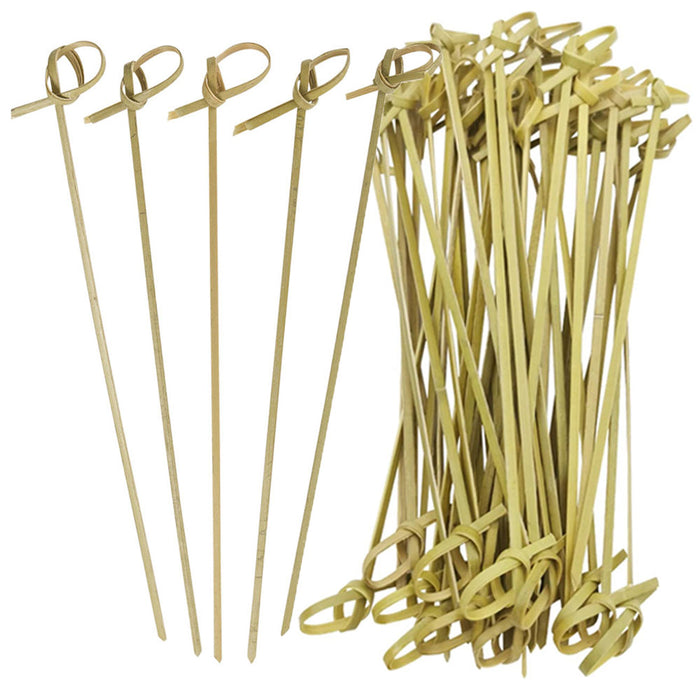 1000 Ct Bamboo Knot Picks Sandwich Cocktail Appetizer Stick Skewer Kebab 7" Long