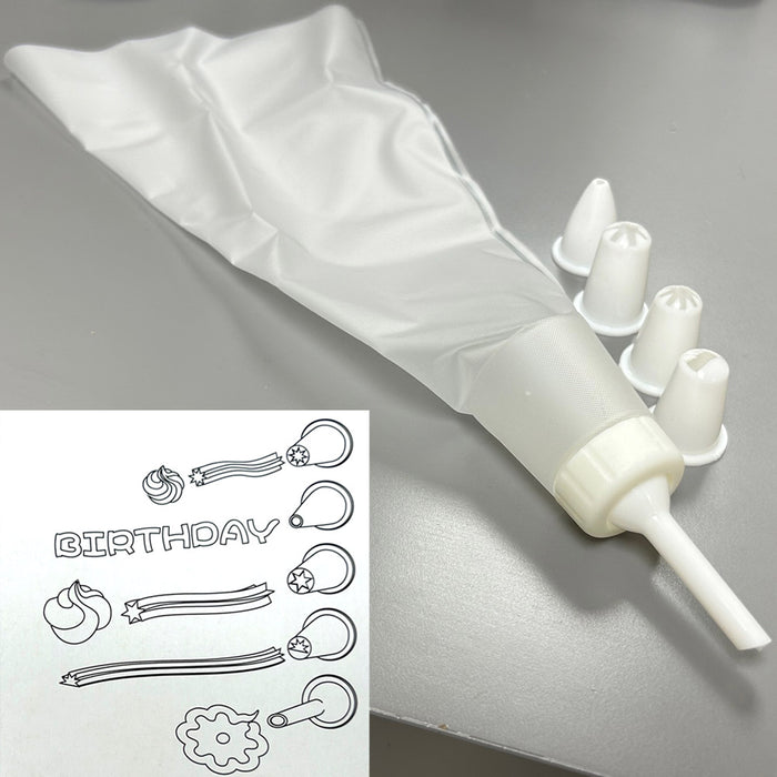 Pastry Bags Set 3 Packs 10 inch Reusable Icing Piping Bags 15 Tips Baking Cake