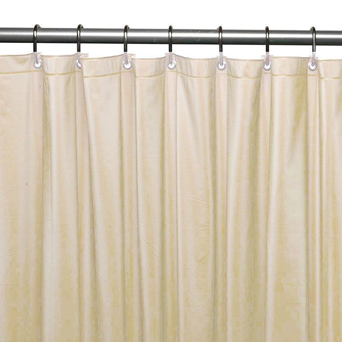 1 Pc Beige Magnetized Shower Curtain Liner Heavy Duty Anti Residue Vinyl 70"X72"