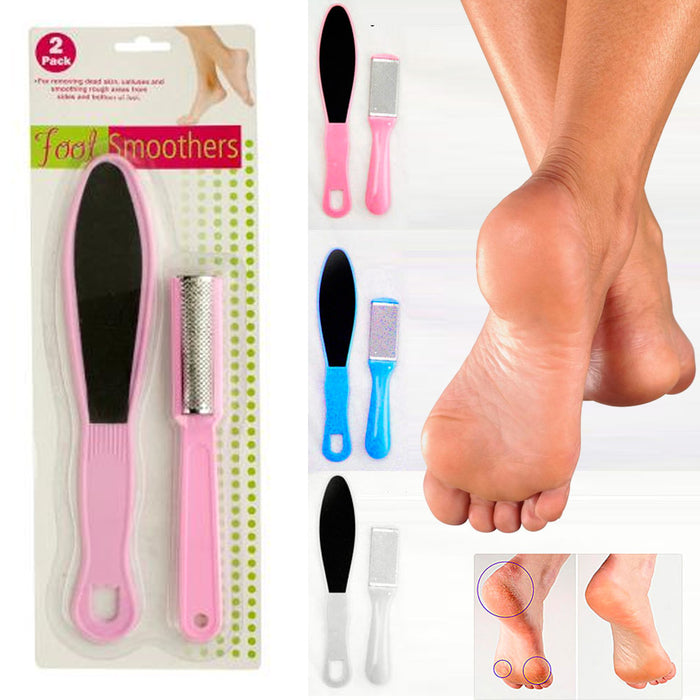 2 Pc Metal Foot File Pedicure Callus Remover File Scrubber Hard Dead Rough Dry