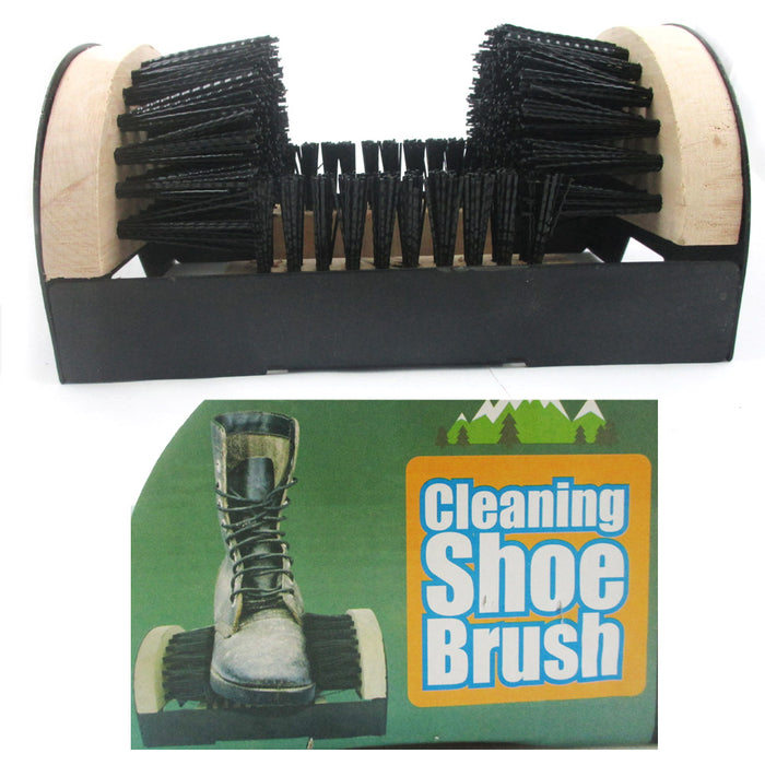 10 Lot Wood Brush Shoe Shine Polish Applicator Clean Wax Buffing Boot Purse  Care