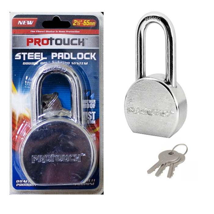 1 Padlock Lock Heavy Duty Hardened Steel 3 Keys Locker Bike Weatherproof Heavy