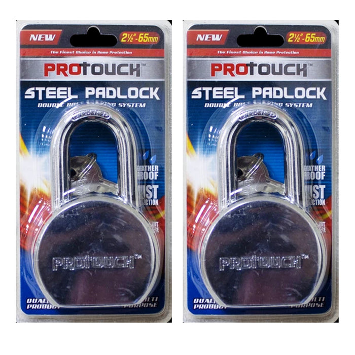 2 Pc Heavy Duty Solid Steel Padlock Lock Hardened Locker Gym Bike School Travel