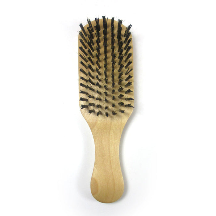 1 Men Boar Hair Bristle Beard Mustache Brush Soft Hard Palm Round Wood Handle !!