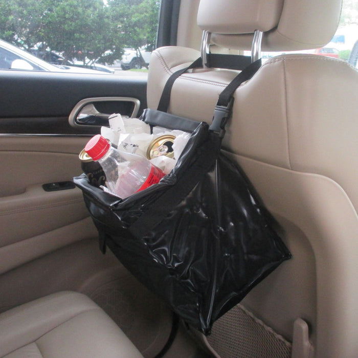 Auto Trash Bag Car Can Litter Garbage Leak Proof Bin Headrest Wastebasket Holder