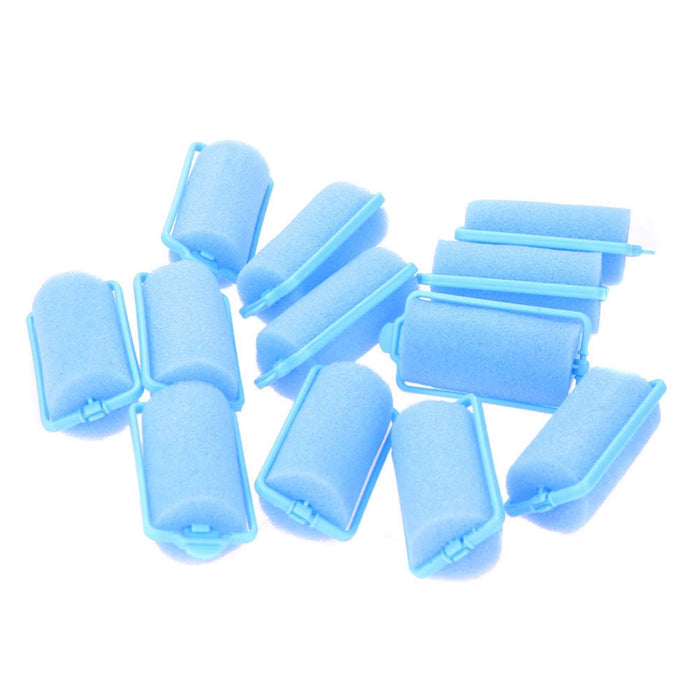 24 Medium Foam Hair Rollers Curls Waves Soft Cushion Curlers Care Styling 1 1/2"