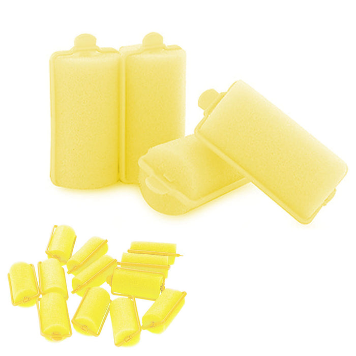 24 Medium Foam Hair Rollers Curls Waves Soft Cushion Curlers Care Styling 1 1/2"