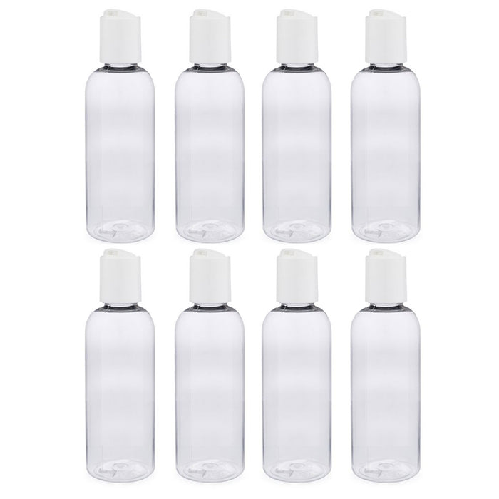 8 Pk Travel Bottles Clear Empty Refillable Containers TSA Lotion Shampoo 2.87oz