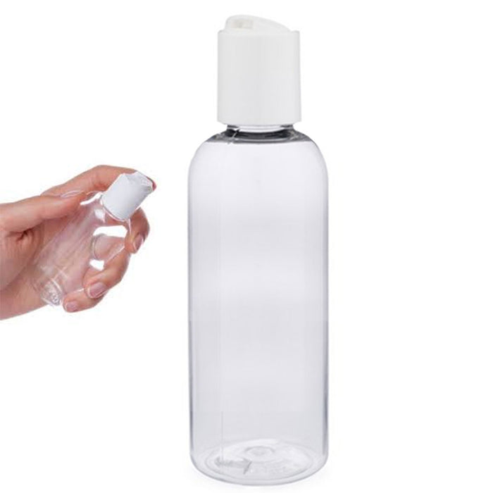 12 Pk Empty Plastic Travel Bottles Clear Refillable Containers TSA Lotion 2.87oz