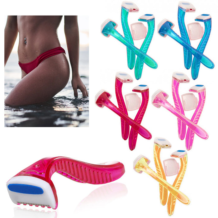 6 Pk Womens Bikini Line Razors Shave Brazilian Hair Shaver Trimmer Legs Arm Face