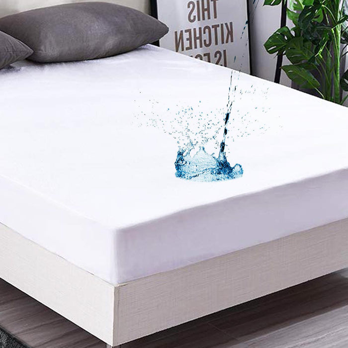 2 Full Size Bed Mattress Cover Plastic White Waterproof Bug Protector Mites Dust