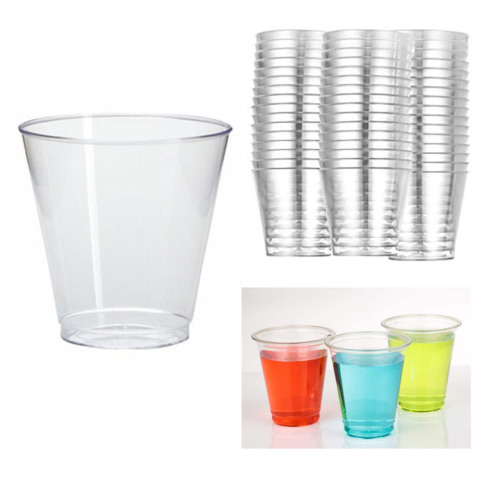 100Ct Bulk Clear Disposable Plastic Shot Glasses Jelly Cups Tumblers Party Event